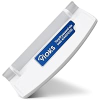 VIOKS Tuergriff Klappengriff Weiß Ersatz für Beko 4244570100 - Ersatzgriff Kühlschrank Türgriff Kunststoff Gefrierfach Tuergriff Platte Türverschluss - Griff Gefrierfachklappe Kühlschrank Tür Griff