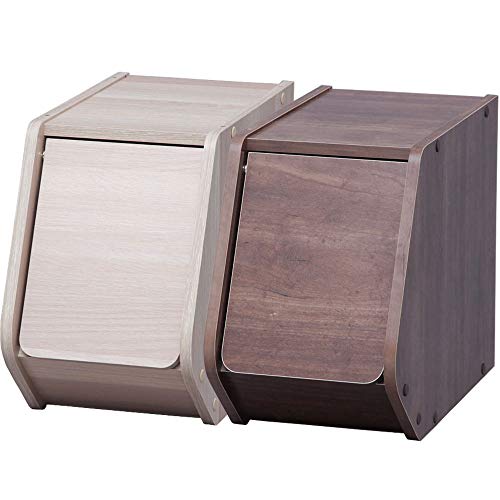 アイリスオーヤマ(IRIS) 収納ボックス ナチュラル、ブラウン 20×38.8×30.5cm STB-200D 2個セット