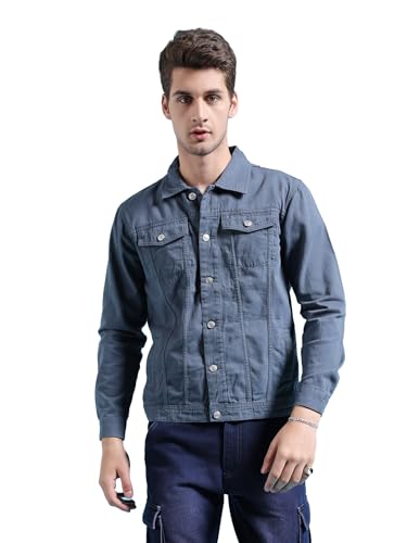 Image of The Indian Garage Co Men Slim Fit NA Trucker Jacket