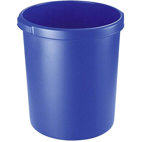 Corbeille à papier HAN KLASSIK 30L bleu, une poubelle de bureau extra-stable