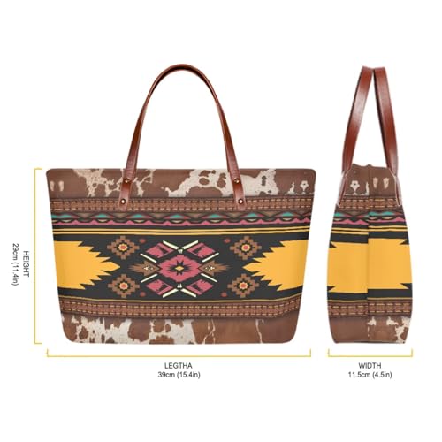 Image of Top Handle Purse for Women, Large Tote Handbag With PU Wallet Set, Gift for Mom