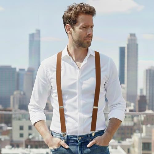 Image of Dibi Suspenders for Men - Adjustable X back Suspender with 4 Strong Clips