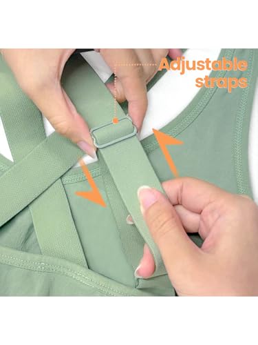 FITTIN Padded Sports Bras for Women: Support Strappy Adjustable Straps Cross Back Sport Bra Pack for Workout Yoga Running Gym3
