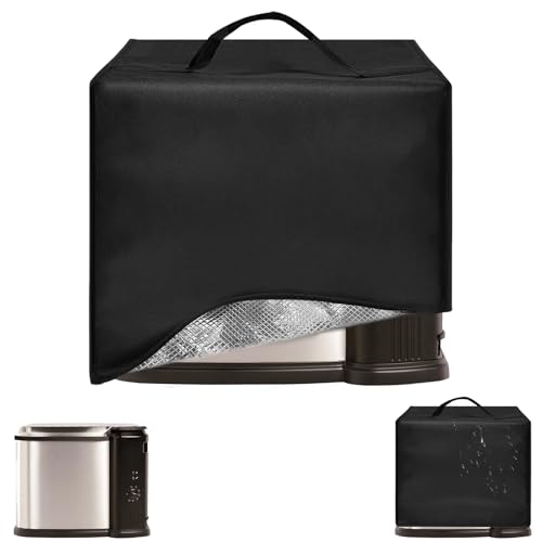 Image of Heavy Duty Electric Turkey Fryer Dust Cover for Masterbuilt 3-in-1 10L Fryer Boiler Steamer MB20012420,17.72 inchx15.75 inchx14.57 inch, 600D nylon w /12m Foil Lining, Heat-Resistant Waterproof Oil-Proof