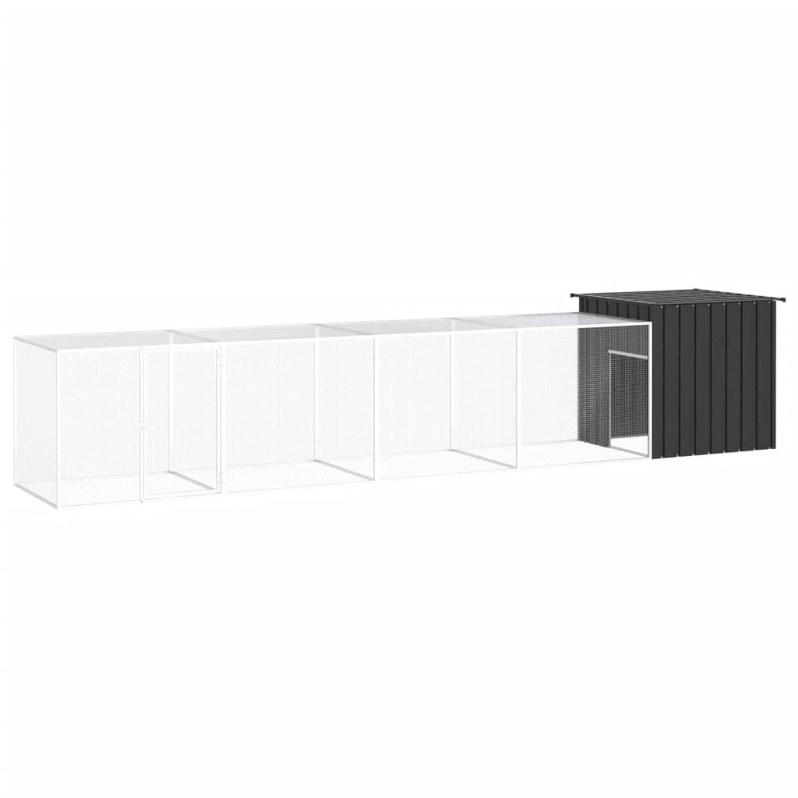 ShGaxin Klatka dla kur Stal ocynkowana Antracyt 500x91x100 cm, Klatki dla Królików, Klatka Świnki, Klatka chomika, Klatka dla kotów, Klatka Szynszyla, Skrzynia dla Królików - SPU:3106454