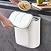 Cubo de basura colgante con tapa para puerta de armario de cocina, cubo de basura montado en la pared de 9 L para encimera o debajo del fregadero