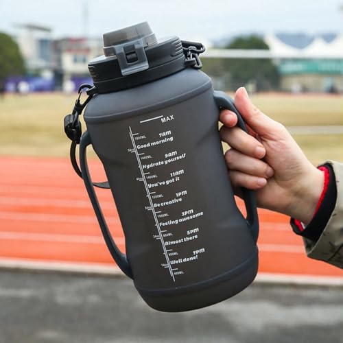 Botella de agua de silicona y frasco plegable con asa de transporte 5