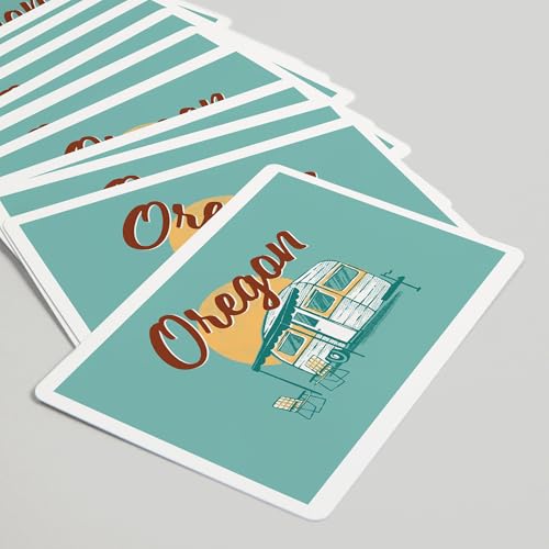 Lantern Press Oregon, Baraja de 52 Naipes Poker miniatura 5
