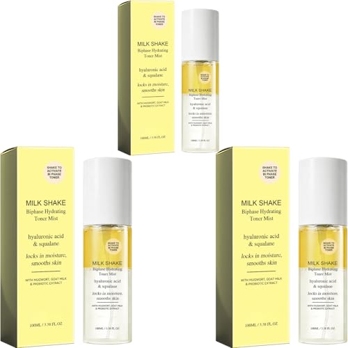 Tónico Facial Bifásico Hidratante 100ml Spray Toner Doble Fase Hidratación Prolongada Reparador De Barrera Para Piel Seca Sensible (3pcs)
