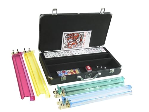 Set White Burgundy Tiles Classic Pusher Arms Aluminum Case miniatura 2