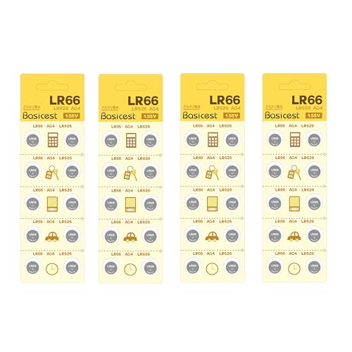 Basicest LR66 �{�^���d�r 1.55V AG4 LR626 �A���J�� �R�C���`�d�r�i40�j