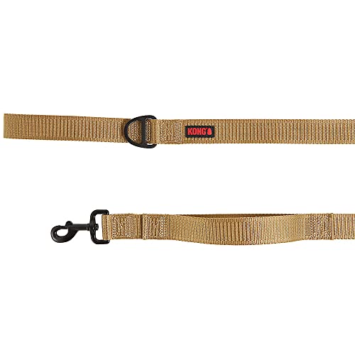 KONG Max HD Traffic Handle Ultra Durable Quick Control Leash 6 (Tan)