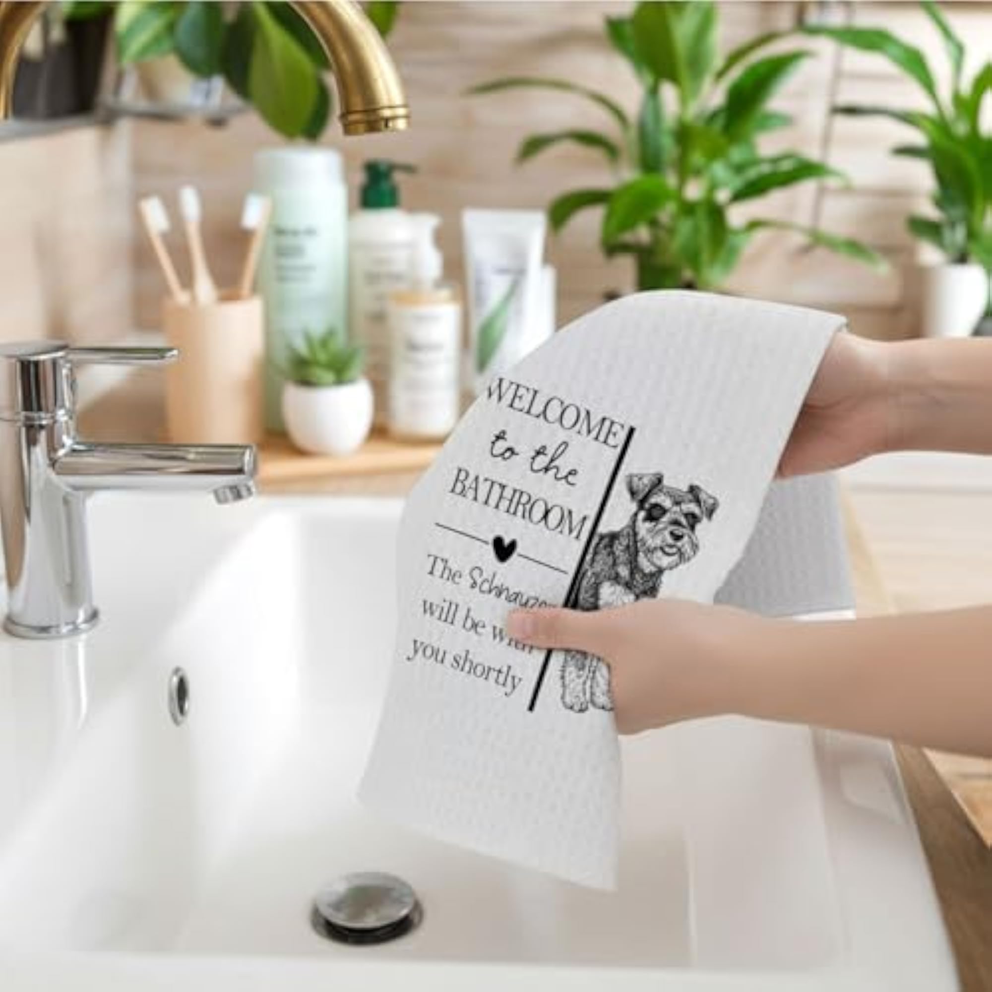Schnauzer Bathroom Towels, 476