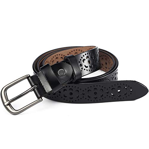 Women's Leather Belt for Dress Jeans Pants Ladies Girls Waist Belt Alloy Buckle2