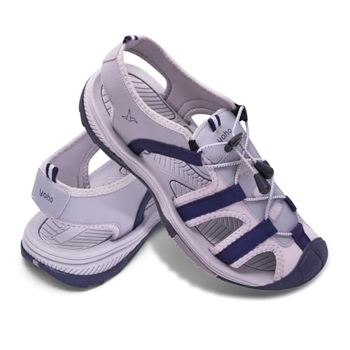 Image of YOHO Men Sports Sandals TrailEazy | Thick EVA Molded Sole for Shock Absorption, Adjustable Laces, Comfortable & Lightweight Floaters | Outdoor Casual Wear Footwear
