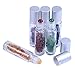 10 ml Roller Balls for Essential Oils - Small Glass Roller Bottles with Decorative Tops & Mini Tumbled Gemstone Chips Inside, 6 pcs