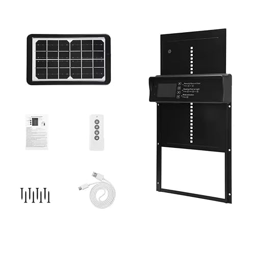 BeyondFeed Solar Coop Door with LCD, 4 Modes, AI Anti-Pinch