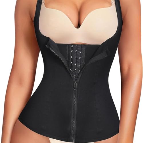 SXZHSM Fajas Reductoras Adelgazantes Mujer Fajas Waist Trainer Faja Moldeadora Corset Faja Adelgazante Corse Body Shaper,Schwarz-XXXL