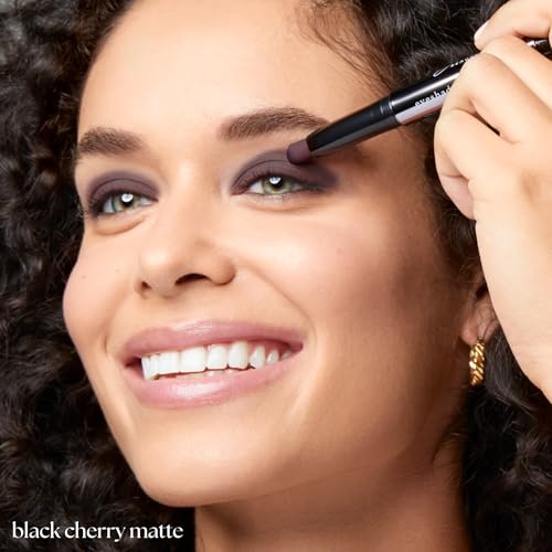 Image of Julep Eyeshadow 101 Cream-to-Powder Waterproof Shadow Stick - Black Cherry Matte - Long-Lasting, Crease-Proof, Rich Toned Burgundy Matte Cream Eyeshadow with Built-in Smudger