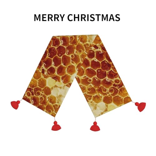 Chemin de table de Noël anti-glisse texture nid d'abeille - 4