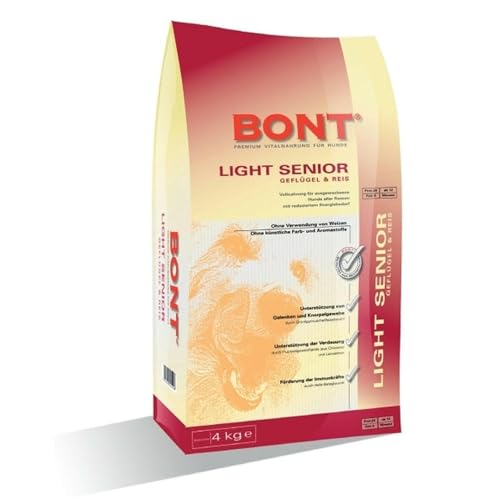BONT Light Senior Geflügel + Reis 1 x 4 kg Hundefutter Hunde-Trockenfutter