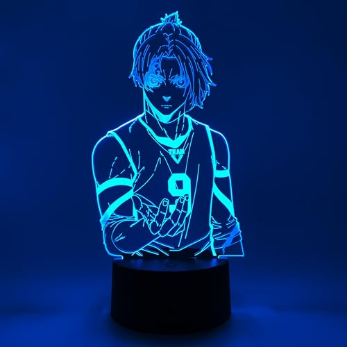 Veilleuse Blue Lock REO Mikage Lampe LED 16 Couleurs RVB Éclairage Ambiance Manga - 2