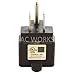 AC WORKS 15 Amp Household Plug to 20 Amp T-Blade Female Adapter