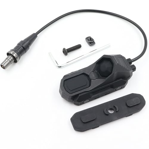 ModButton Pressure Switch SF Plug for ST07 Scout M300 340 M600 640DF Weapon Light Installation. With Momentary-on & Constant-on Compatible Picatinny rail/MLOK/KeyMod mounting. (SF Plug-Black)