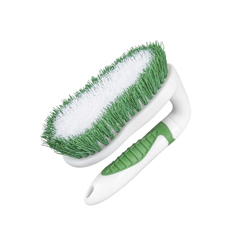 Image of Restaurantware Green and White All Purpose Scrub Brush, 5.9 in