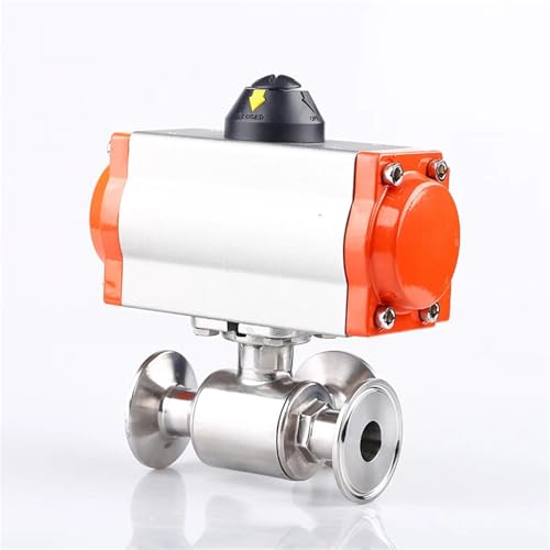 Válvula de bola neumática de 3 vías 19 mm para sistemas sanitarios con tri-clamp 4