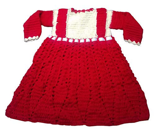 Image of Kuku Hosiery Hand Made Woolen Girls Frocks