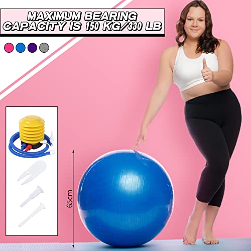 Jerify 10 Pcs Pilate Ball Exercise Ball Bulk Yoga Ball For Fitness Pregnancy Birthing, Core Ball Chair Workout Equipment With Pump And Plug For Office Home Gym, Supporting 330Lbs (65 Cm) #TOP1