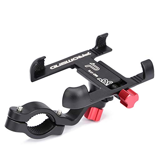 Motutech Promend Bike Phone Holder Mount for 360° Rotating Metal Motorcycle Handlebar (on Handlebars, 25-31.8 mm, Black)
