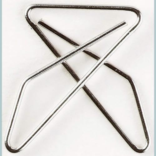 Exacompta 14766E 50er Pack ZickZack Büroklammern 50x60mm Eckklammern aus Aluminium in praktischer Aufbewahrungsbox