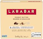 LÄRABAR Peanut Butter, Fruit and Nut Energy Bar, Pack of 5 Bars, Gluten Free, Vegan, Snack Bars