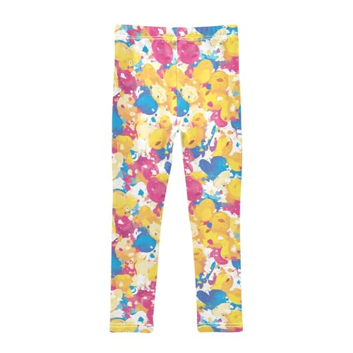 KLL Rubber White Ducky Toddler Girls Legging Casual Full Length Leg Yoga Pants Running2