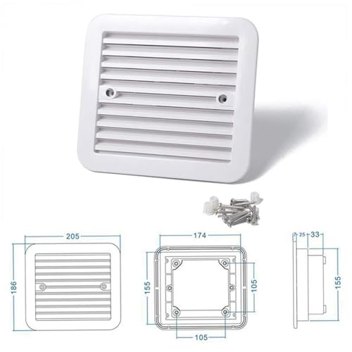 Ventilador de ventilación de refrigerador de 12 V para caravana, fuerte escape de viento para remolque, caravana y cámper accesorios (3000 RPM) - Circulación de aire para automóviles
