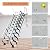 11FT Wall Mounted Retractable Attic Ladder, Folding Loft Stairs with 2 Handrails & Pull-Down System, Extra Wider Attic Stairs for Indoor, Garage, Basement, Storehouse, 660lb Load (Step 13)