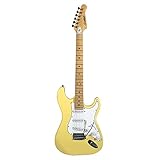 Sawtooth ST-ES-VCW Citron Vanilla Cream Electric Guitar with White Pickguard