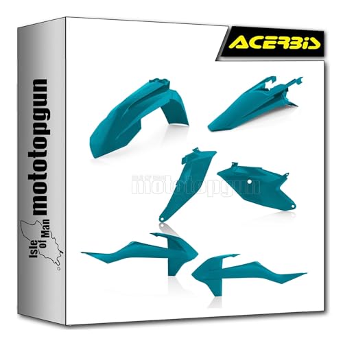 Cache carenage vert metal Acerbis 0022932.132 sur circuit KTM SX 85