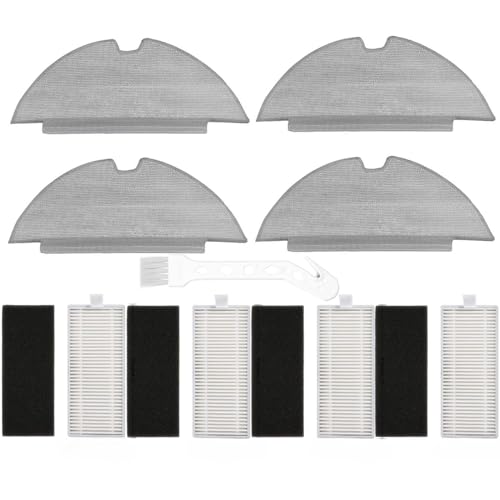 Vacuum Accessories for eufy RoboVac L35 Hybrid / L35 Hybrid+ + Robot Vacuum 4 Hepa Filter 4 Mop Cloth 1 Cleaning Brush