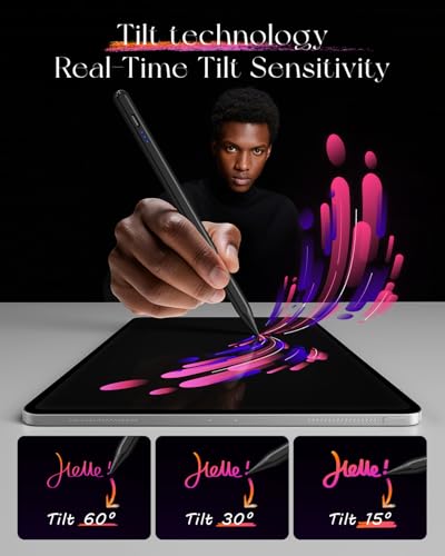 Image of JAMJAKE iPad Pencil Stylus Pen for iPad 11th&10th Gen - 5X Faster Charge Compatible with (2018-2025) Apple iPad 6-11 Gen, iPad Air 3 /4 /5 /M2 /M3, iPad mini 5 /6, iPad Pro 11 inch /12.9 inch /M4 - Black
