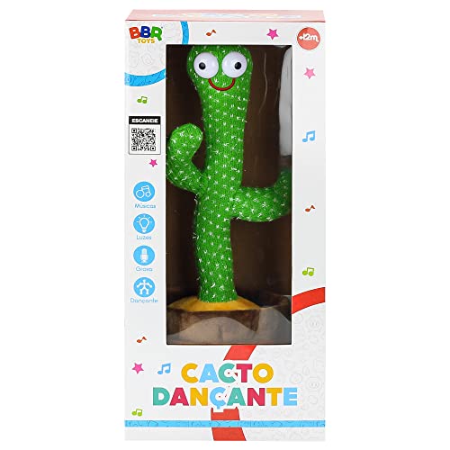 BBR Toys Cacto Dançante Toca Música, Repete sua Fala e Dança c/ Luzes, UN