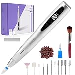 Xoali Cordless Electric Nail Drill 35000 RPM, 13 in 1 Professional Rechargeable Electric Nail Files with LED Display, 5 Adjustable Speed, Portable E Files Kit for Acrylic & Gel Removal