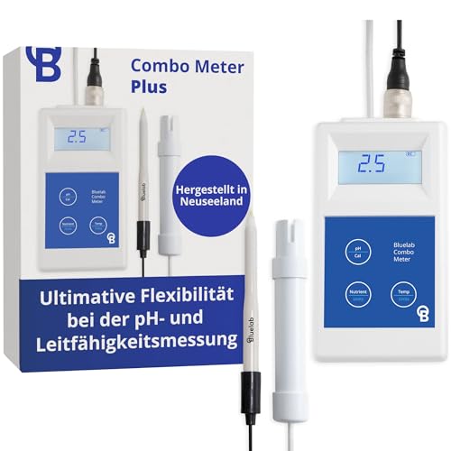 Bluelab METCOMPLUS Combo Meter Plus Misst pH Temperatur & Leitfähigkeit (TDS/PPM) in Wasser & Boden einfach kalibrierbar digitales Nährstoff-Testkit Für Hydroponik & Indoor-Anbau