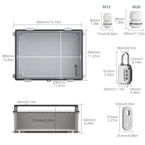 Boîtier Électrique Étanche IP67 Coffret de Jonction Extérieur DIY - 3