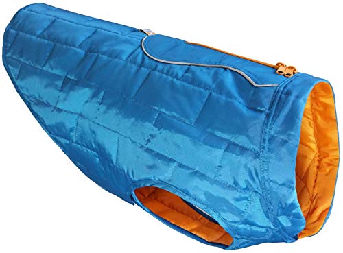 chamarra para perro Kurgo Loft, resistente al agua, para perros, reflectante, reversible, para perros, ligera, compatible con arnés, tela antidesgarros duradero, lavable a...