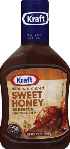 Image of Kraft Hint of Honey Slow-Simmered Barbecue BBQ Sauce, 18 oz Bottle (Pack of 3)