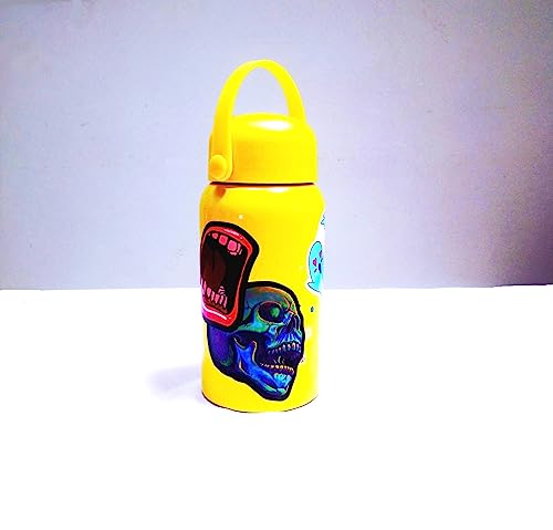 100 calcomanías de esqueleto de terror impermeables para personalizar botellas y coches 5