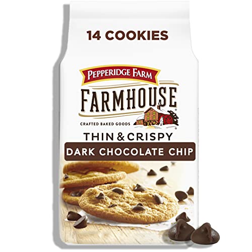 Pepperidge Farm Farmhouse Thin & Crispy Dark Chocolate Chip Cookies, 14 Crispy Cookies, 6.9 Oz. Bag #TOP4